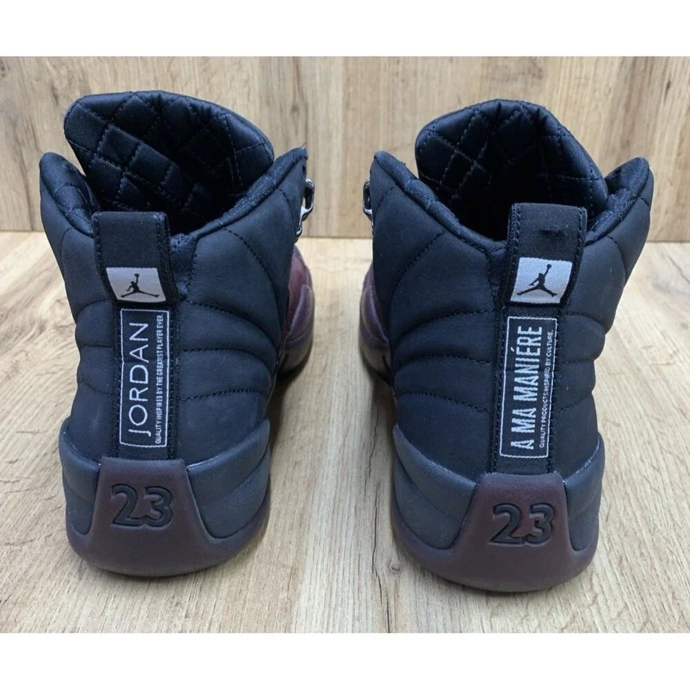 Air Jordan 12 x A Ma Maniere Womens Size 8 Retro SP Black DV6989-001 Mid Shoes - Picture 7 of 13